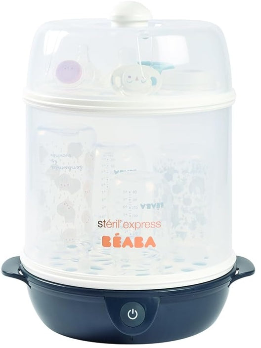 BEABA Steril'Express 2in1 STERILIZZATORE A VAPORE + pinze e misurino
