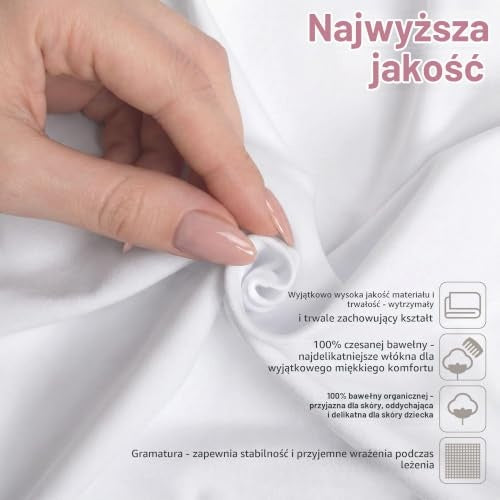 BABYBAY Deluxe Organic prześcieradło 89x50 cm białe