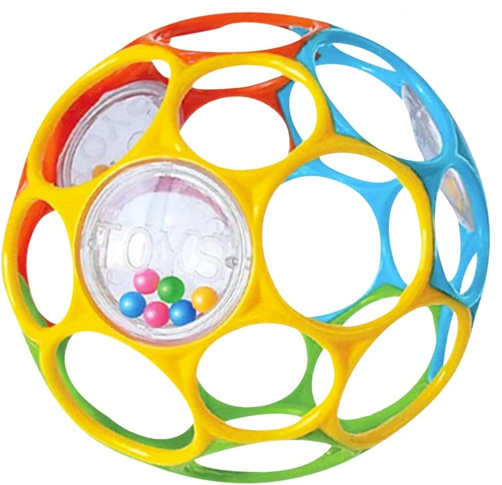 KIKUO Classic Ball gryzak chwytak piłka z grzechotkami 11,5 cm