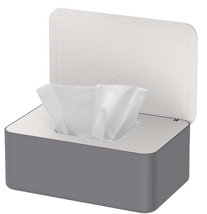 TISSUE BOXcolour white and greywidth 12.7 cm, length 21 cm, height 10.1 cmmaterials plastic