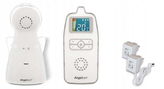 ANGELCARE AC423-D analogowa NIANIA ELEKTRONICZNA biała, monitor temperatury i czujnik hałasu