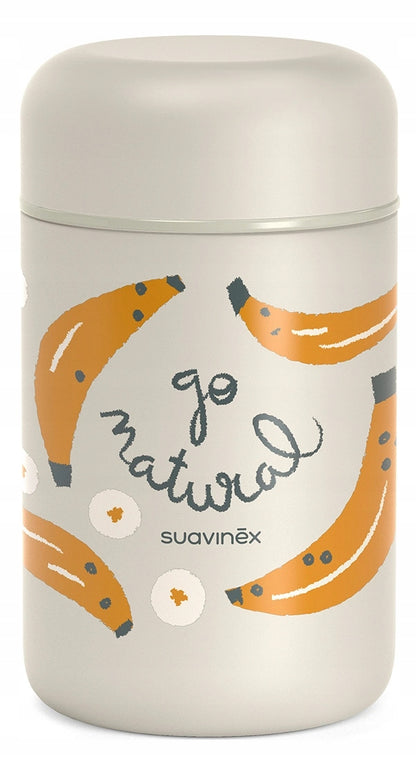 SUAVINEX Go Natural termos alimentar din oțel, 400 ml