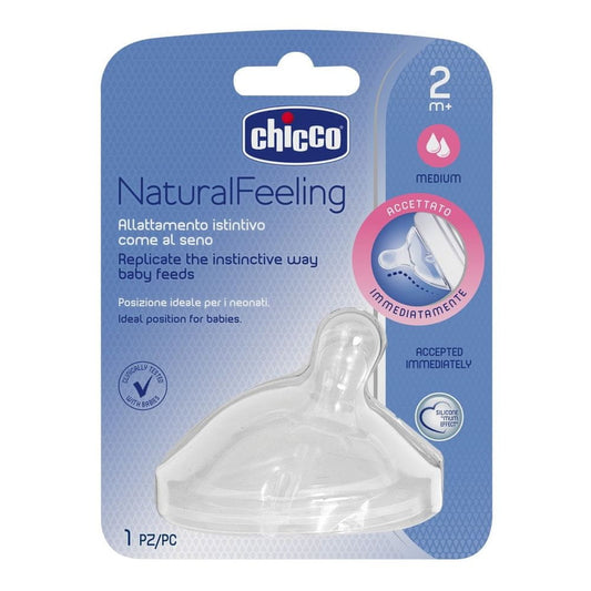 CHICCO smoczek do butelki NaturalFeeling 2m+