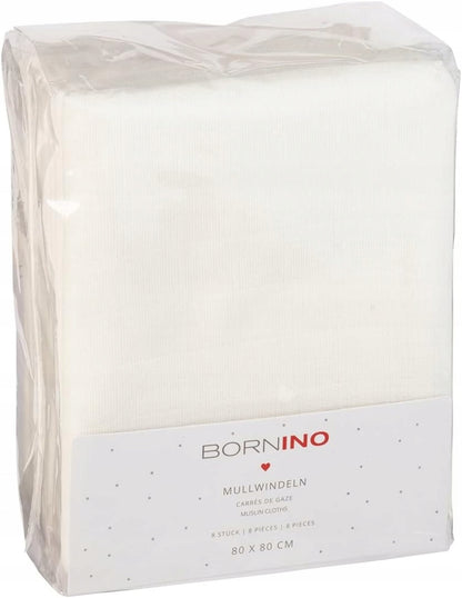 BORNINO μουσελίνες πάνες 80x80 x8