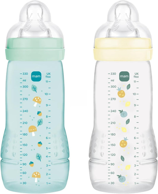 MAM Easy Active σετ μπιμπερό 2 × 330 ml, 6+ μηνών, θηλή 4 πολύ γρήγορης ροής