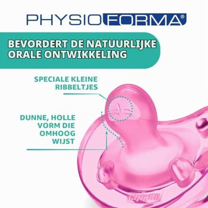 Chicco Physioforma Soft smoczek silikonowy różowy 0-6m