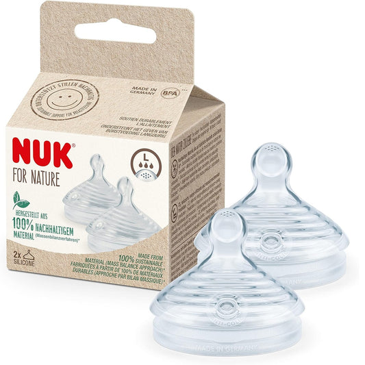 NUK for Nature tetina para biberão x2 L 18-36 meses