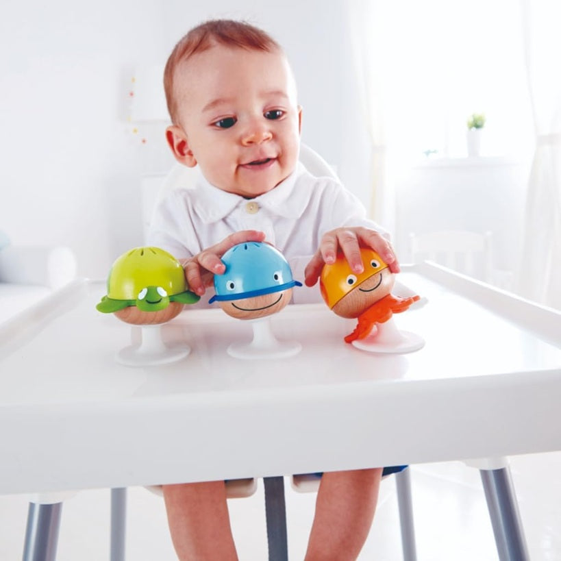 HAPE Stay-put criaturas marinhas sensoriais com ventosas 3 peças