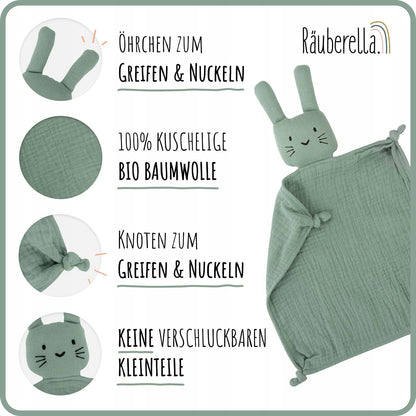 NUDU BABY zestaw muślina KOMFORTER gryzak