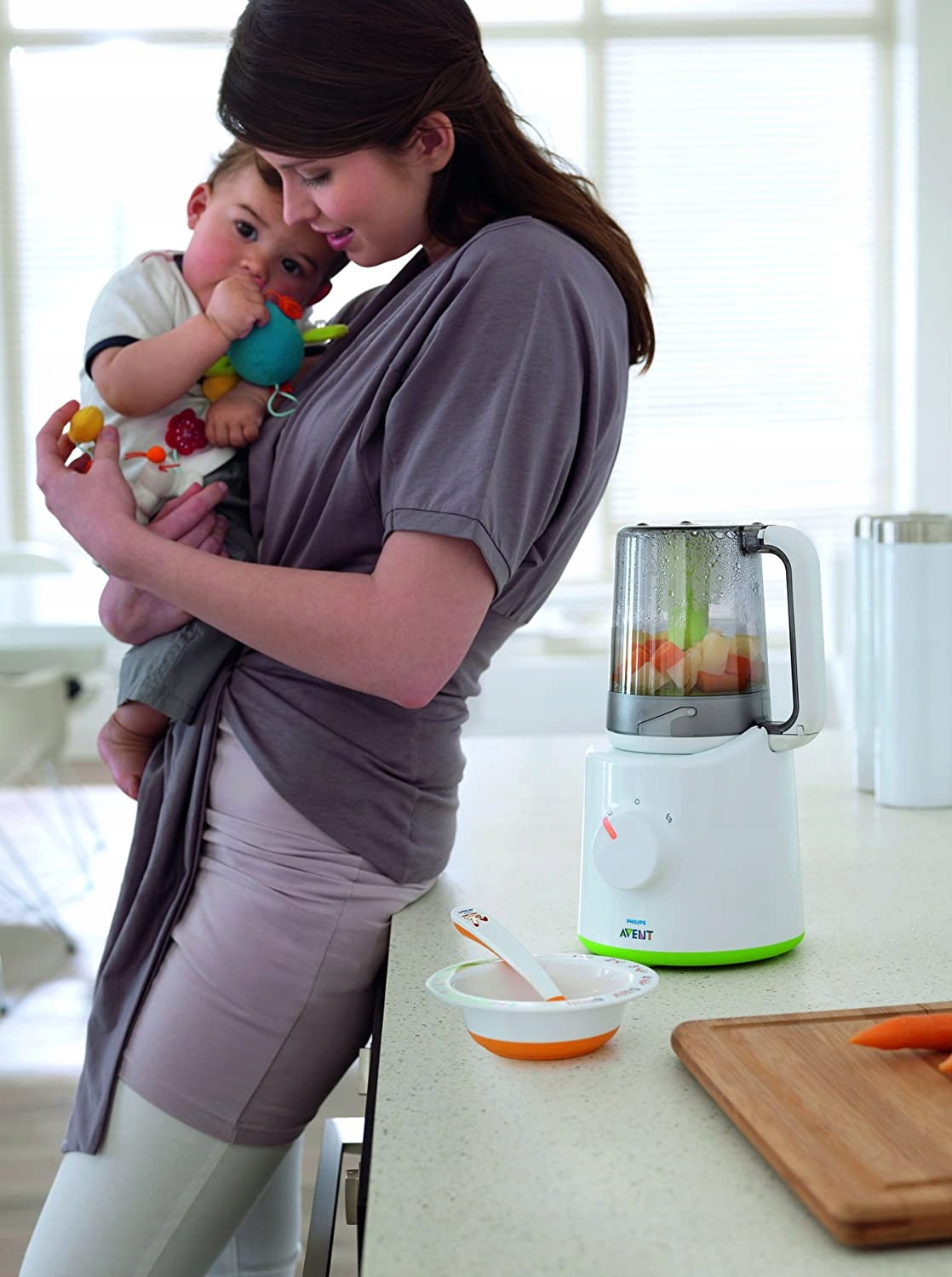 PHILIPS AVENT SCF870/20 2w1 parowar mikser 800 ml do przygotowania domowych posiłków dla dziecka