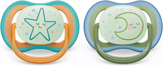 PHILIPS AVENT Ultra Air Night dudlíky x 2 18m+ svítící
