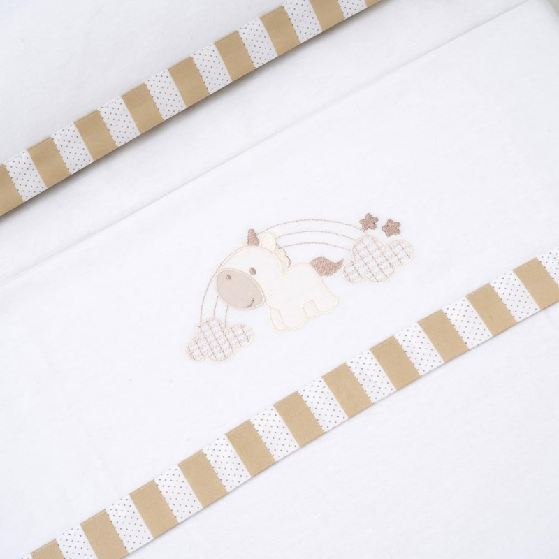 INTERBABY set de lenjerie de pat din 3 piese 60x120 / 40x60 / 110x155