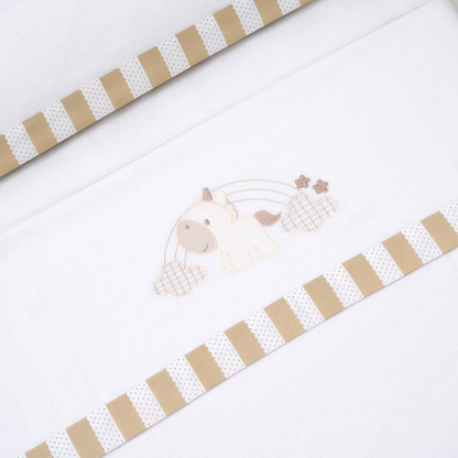 INTERBABY set de lenjerie de pat din 3 piese 60x120 / 40x60 / 110x155
