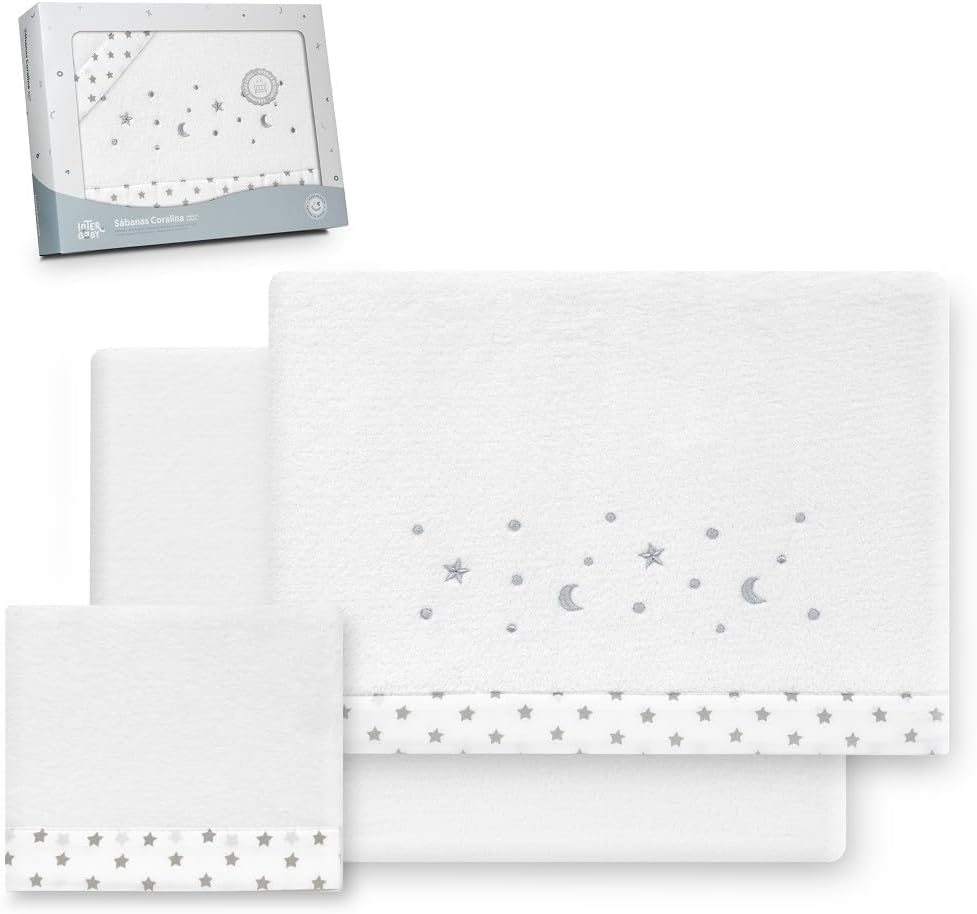 INTERBABY set de lenjerie pentru pătuț 60x120 cm Coralina