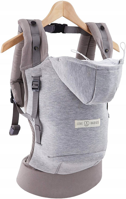 LOVE RADIUS ergonomikus hordozó kapucnival HOODIE CARRIER