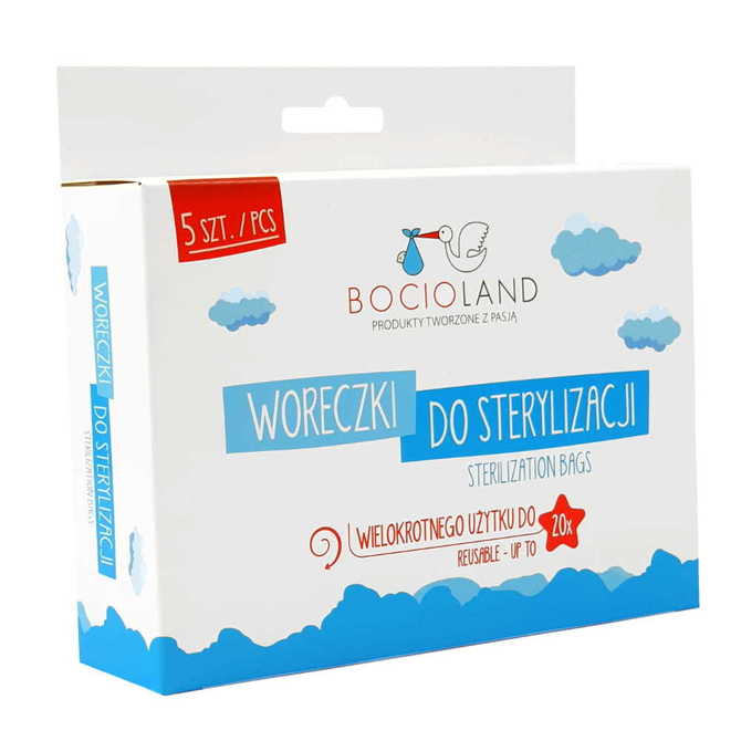 BOCIOLAND sacos para esterilização por micro-ondas 5 un.