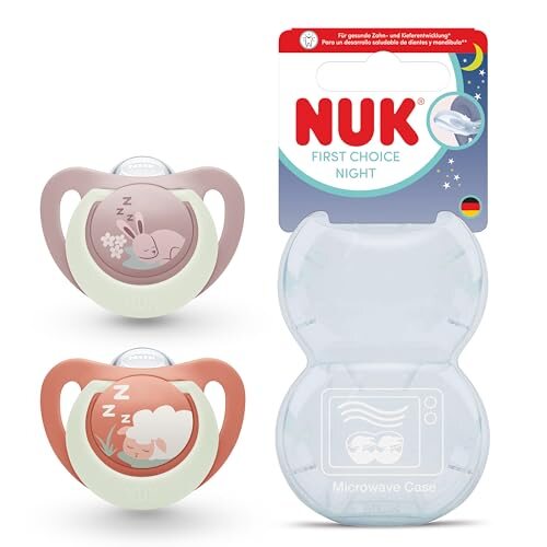 NUK First Choice Night smoczki 6-18m królik i owca 2 szt. – zdjęcie produktu 2