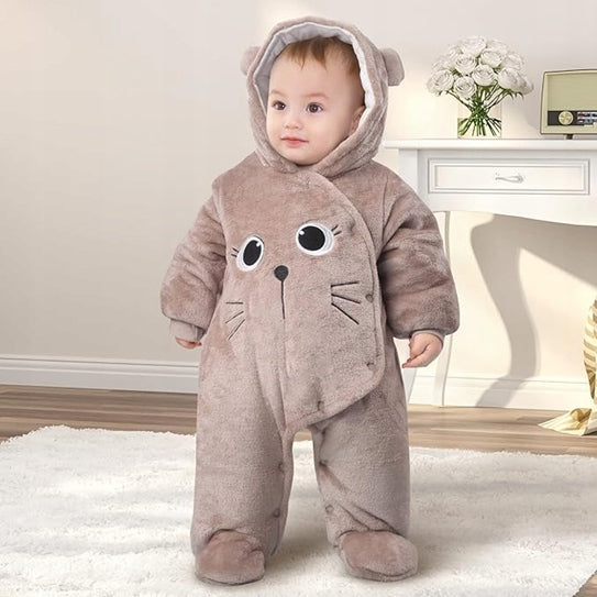 JIAMY zimski kombinezon s kapuco 3-6 mesecev MAČKA