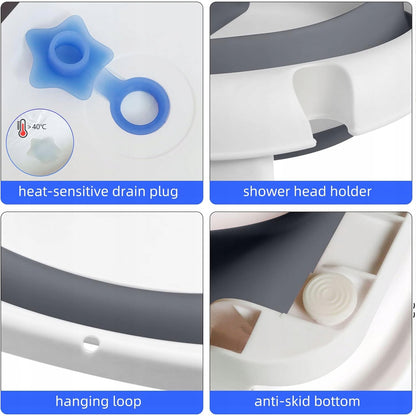 GLENMORE foldable bath tub with drain