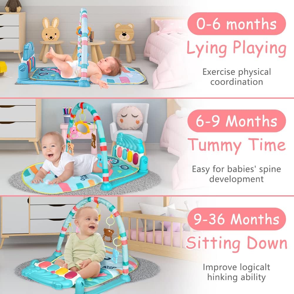 AOMIG Educational Play Mat with Piano, 0–36 Months