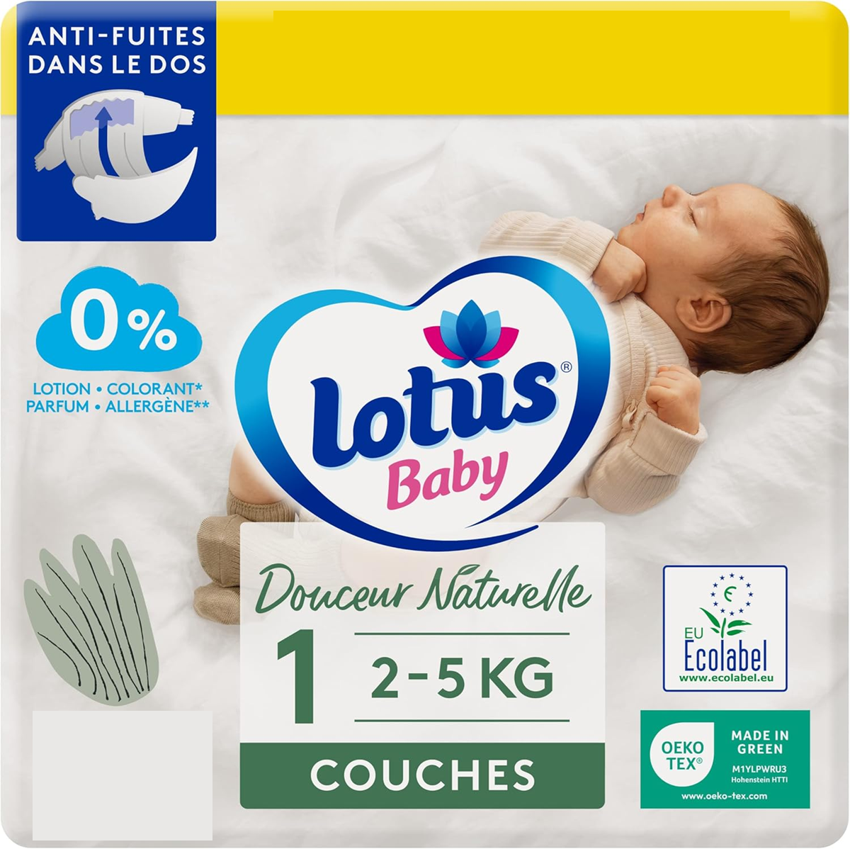 LOTUS BABY ekologické jednorazové plienky veľ. 1 (2 – 5 kg) x20