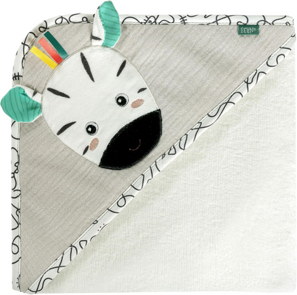 FEHN Zebra Kapuzenhandtuch 80x80 cm