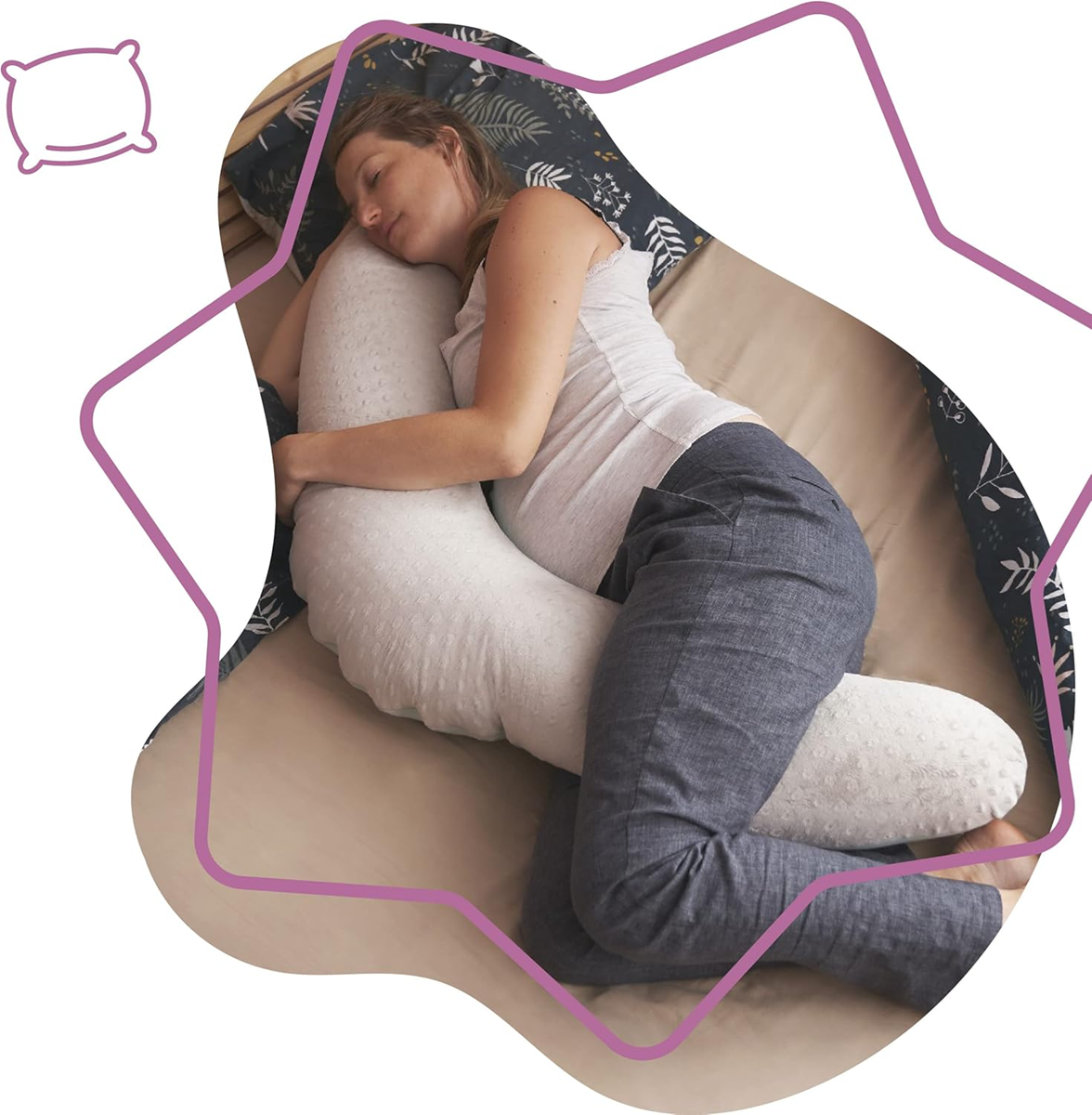 BADABULLE poduszka ciążowa XXL 160cm