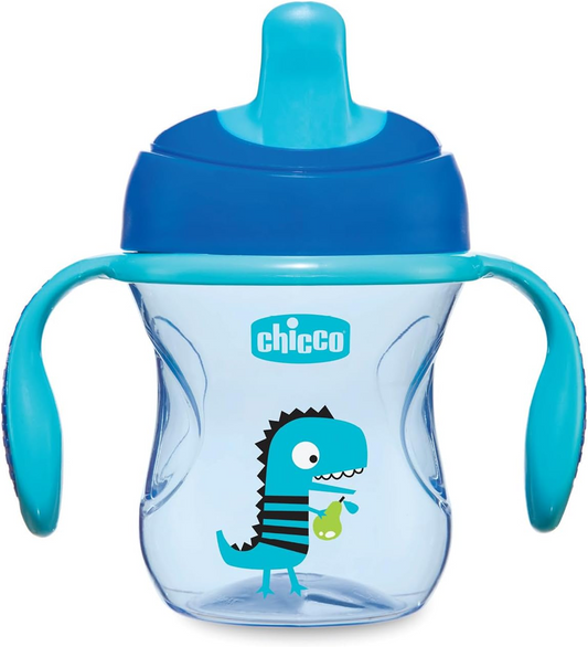 CHICCO Transition Cup netečúci pohár s náustkom a úchytmi 200 ml 4 m+