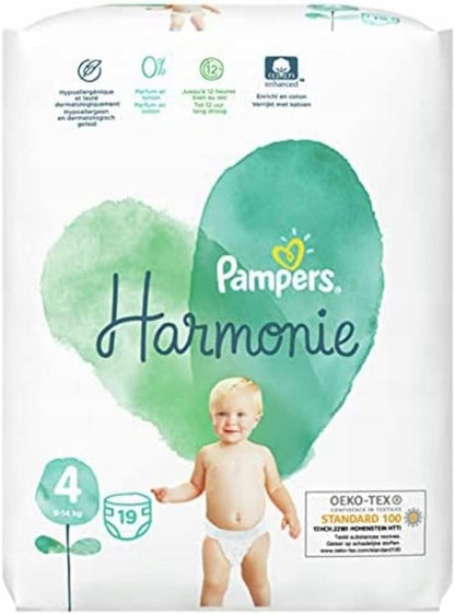 PAMPERS Harmonie πάνες μιας χρήσης μέγεθος 4 9-14kg x19 τεμάχια