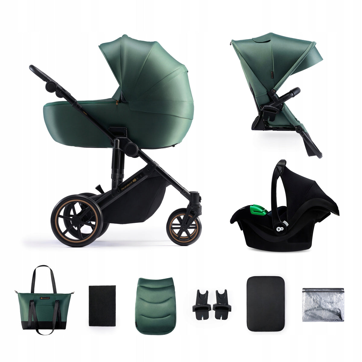 KINDERKRAFT PRIME2 PRO cochecito multifuncional 3 en 1 hasta 22kg + silla MINK PRO