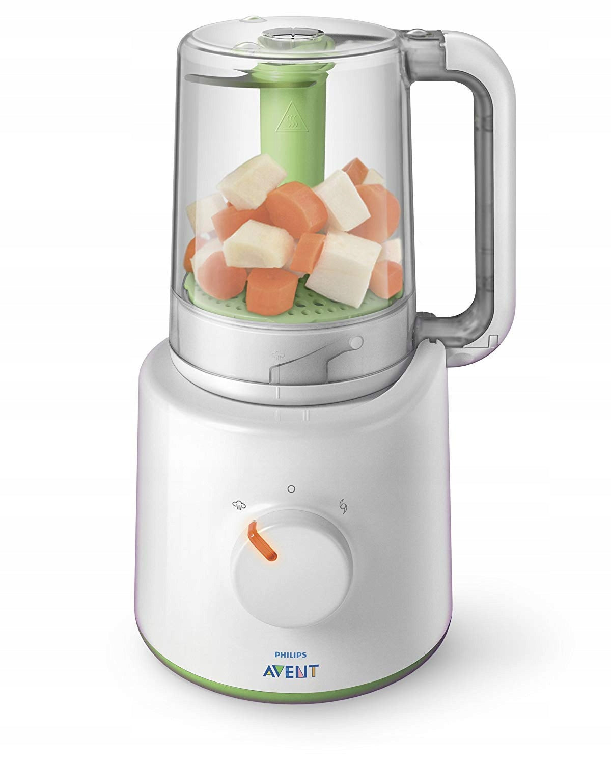 PHILIPS AVENT SCF870/20 2w1 parowar mikser 800 ml, biały, z warzywami do przygotowania posiłków dla dziecka