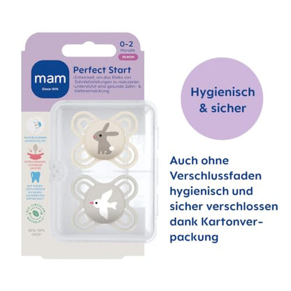 MAM Perfect Start πιπίλα σιλικόνης 0-2m x2