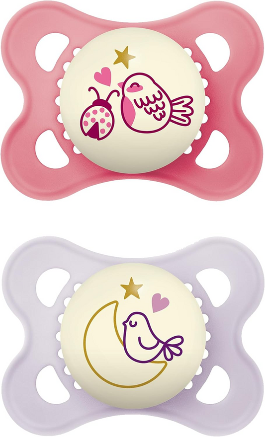 MAM ORIGINAL NIGHT chupete x2 2-6m luminoso