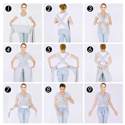 elastisches Tragetuch für Babys bis 15kg
