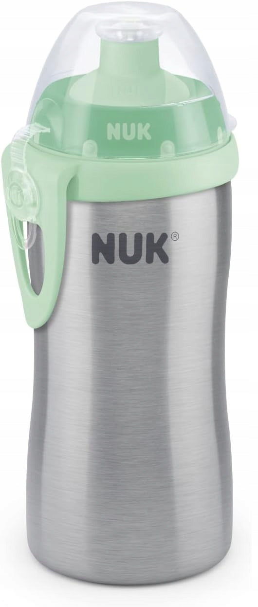 NUK Junior Cup rozsdamentes acél palack push-pull szájrésszel 215 ml