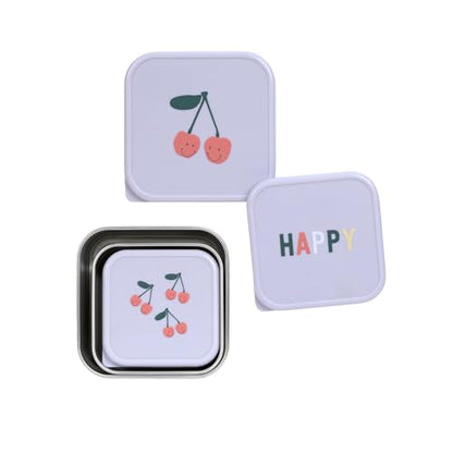 Lässig Happy Fruits pojemniki stalowe na przekąski 3 szt.