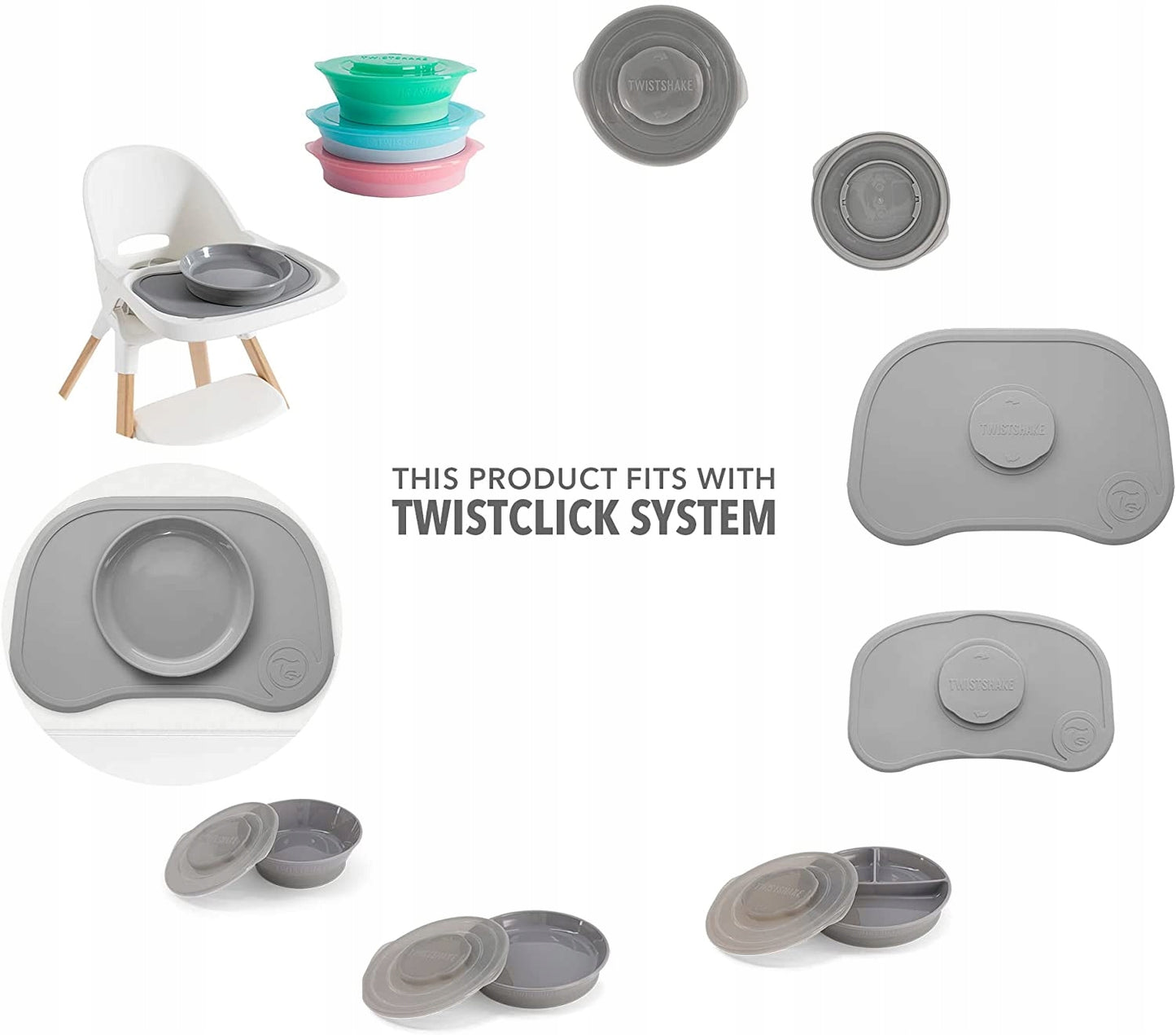 TWISTSHAKE mata CLICK MAT z talerzykiem 6msc+