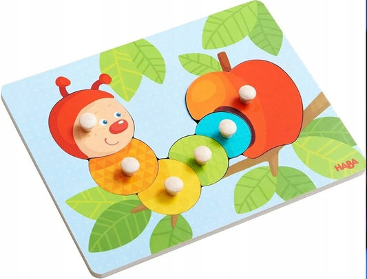 HABA Chenille Mina puzzle 6 éléments 12 m+ bois