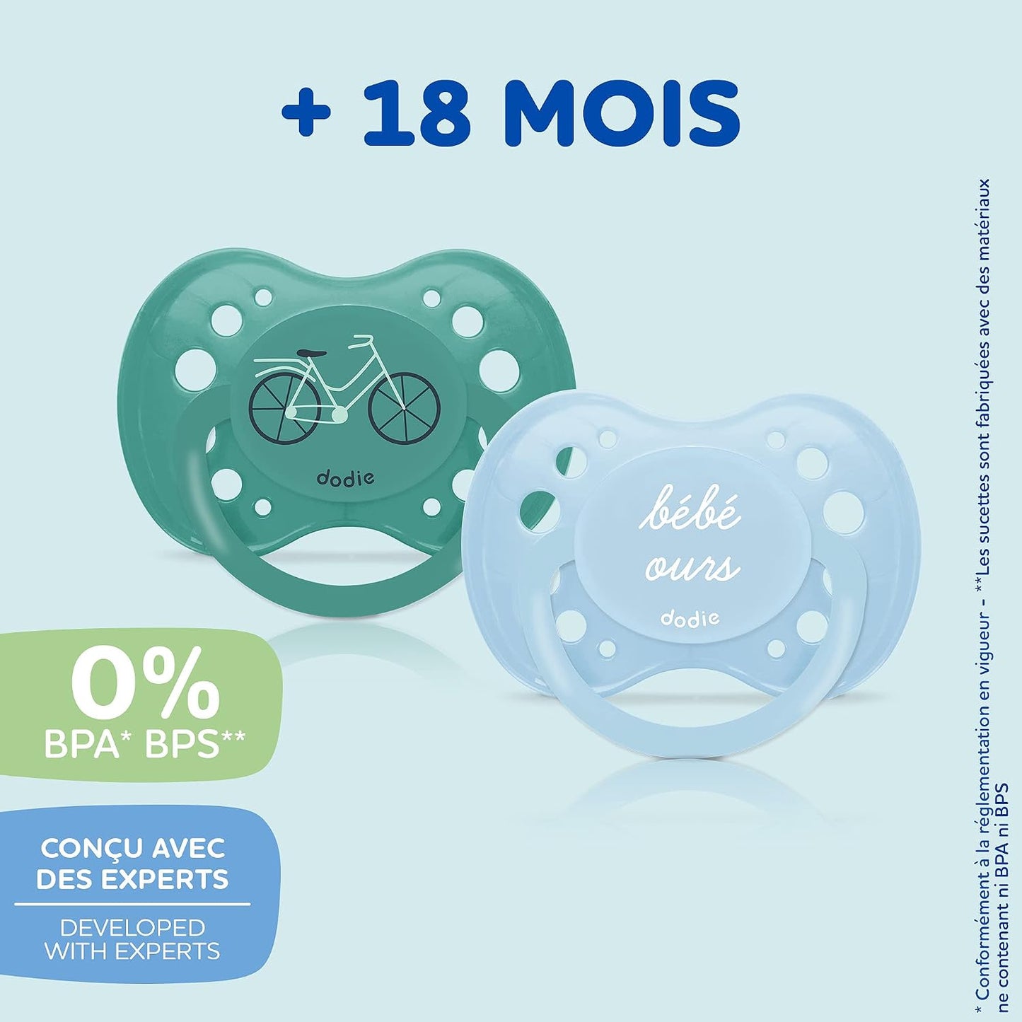 DODIE smoczek uspokajający anatomiczne 18m+ Bébé Ours x3