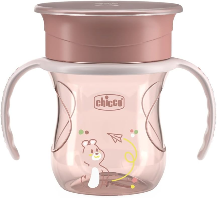 CHICCO Perfect Cup netečúci pohár s 360-stupňovým náustkom 200 ml 12 m+