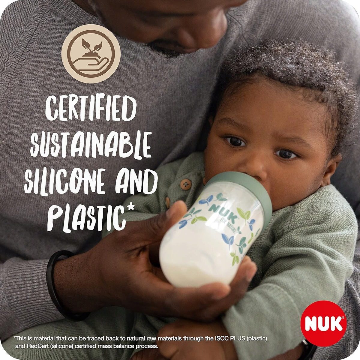 NUK for Nature zestaw 2 x butelka + smoczek kontrola temperatury, certyfikowane ekologiczne materiały