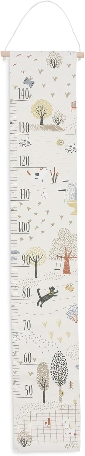 JOLLEIN Tiny Park metruță textilă pentru măsurarea înălțimii 50-140 cm
