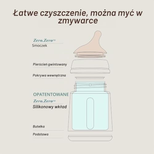 Suavinex Zero Zero butelka antykolkowa 270 ml 3m+ średni przepływ (M)