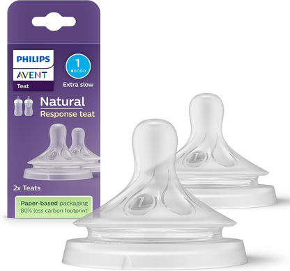PHILIPS AVENT Natural RESPONSEbottle teats x20 month old, size 1BPA-freeNew condition, replacement packaging