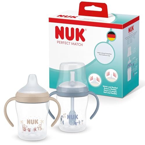 NUK Perfect Match poháriky so slamkou 2 × 150 ml 6+