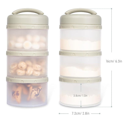 TERMICHY Behälter für Säuglingsmilchpulver und Snacks, 2 Stück, 6 x 60 g