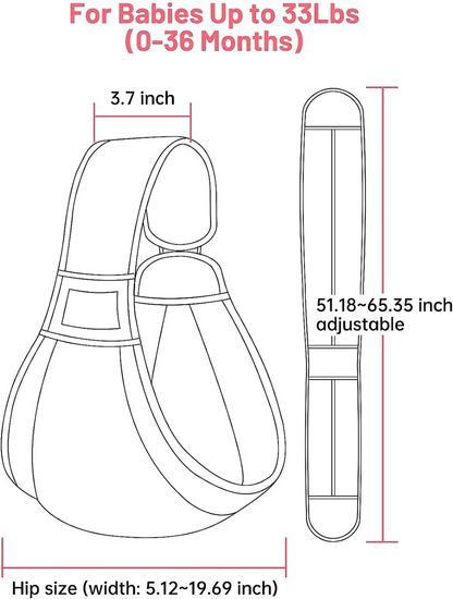 MUMGAROO marsupio FASCIA cintura fino a 15kg