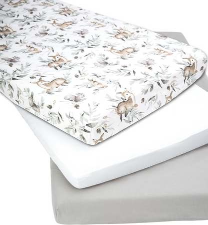 crib sheet x3 60x120 cm