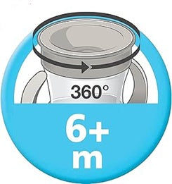 NUK Mini Magic Cup glow-in-the-dark 360° spill-proof cup, 160 ml, 6 m+