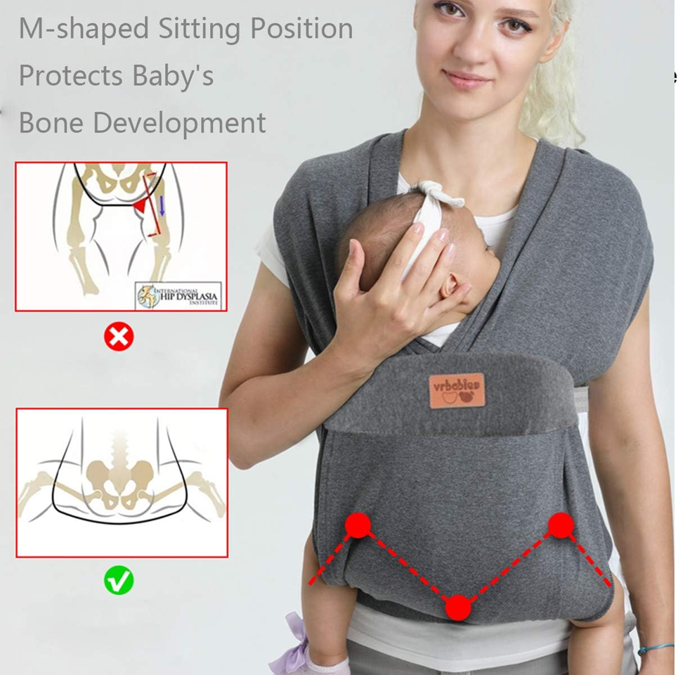 VRBABIES Ergonomische Soft-Babytrage 3-15kg